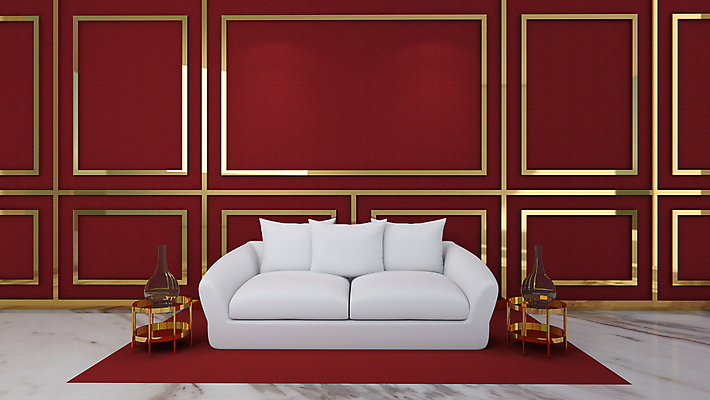 포토 JPG 해외이미지 탁자 바닥 벽면 사람없음 빨간색 소파 한개 3D 꽃병 공간 흰색 목업 해외포토 1 꽃 벽 컬러 가구 의자 디지털합성 파일형식 이미지허브
