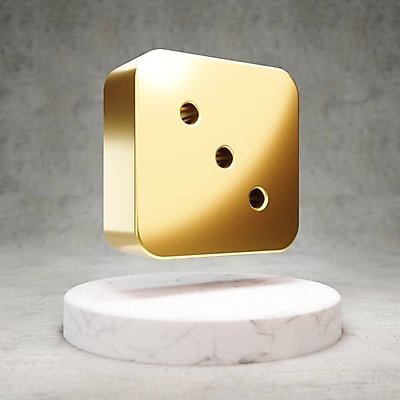 JPG 해외이미지 일러스트 3 사람없음 3D 디지털 금색 황금 심볼 주사위 광택 해외일러스트 컬러 디지털합성 파일형식 이미지허브