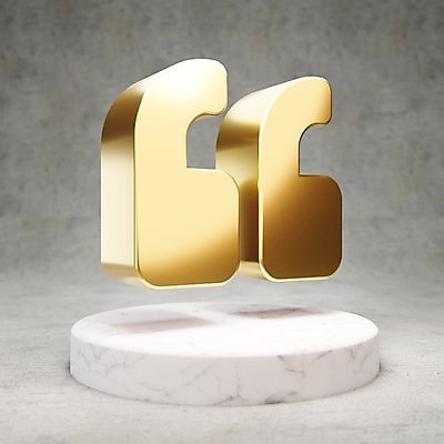 JPG 해외이미지 일러스트 사람없음 3D 디지털 금색 황금 심볼 광택 큰따옴표 해외일러스트 기호 컬러 디지털합성 파일형식 이미지허브