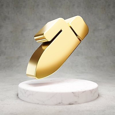 JPG 해외이미지 일러스트 사람없음 펜 3D 디지털 금색 황금 심볼 광택 해외일러스트 컬러 필기구 디지털합성 파일형식 이미지허브