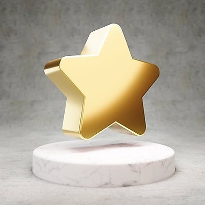 JPG 해외이미지 별 일러스트 사람없음 3D 디지털 금색 황금 심볼 광택 해외일러스트 자연요소 컬러 디지털합성 파일형식 이미지허브