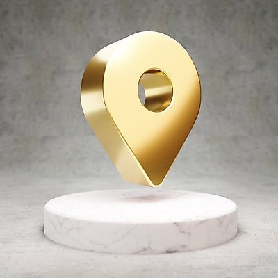 JPG 해외이미지 일러스트 사람없음 3D 디지털 금색 황금 심볼 위치 광택 해외일러스트 컬러 디지털합성 파일형식 이미지허브