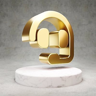 JPG 해외이미지 일러스트 사람없음 3D 디지털 헤드폰 금색 황금 심볼 광택 해외일러스트 컬러 음향기기 디지털합성 파일형식 이미지허브