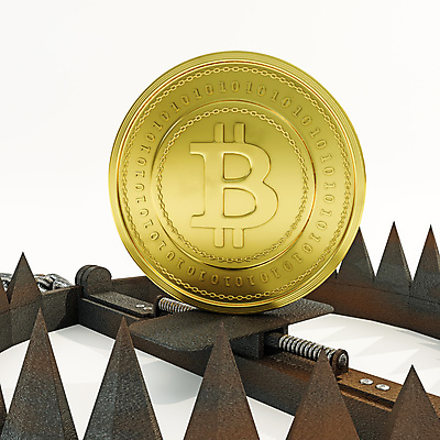 포토 JPG 해외이미지 경고 사람없음 3D 금속 동전 오픈 위험 오브젝트 사냥 올가미 철강 가상화폐 해외포토 컨셉 돈 재질 디지털합성 파일형식 이미지허브