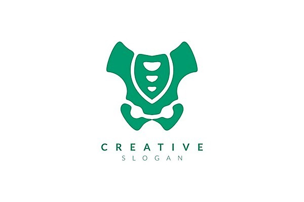 EPS 해외이미지 일러스트 회사 명함 사람없음 흰색 심볼 골반뼈 해외일러스트 컬러 비즈니스 뼈 파일형식 벡터 이미지허브