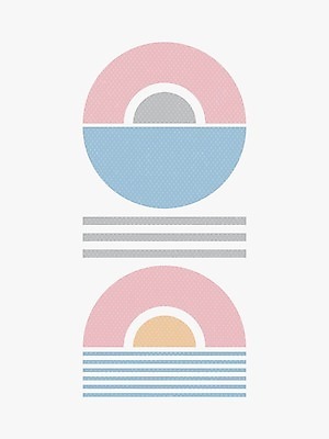 EPS 해외이미지 일러스트 사람없음 원형 그림 아치 파스텔톤 미니멀 해외일러스트 도형 컬러 파일형식 벡터 이미지허브