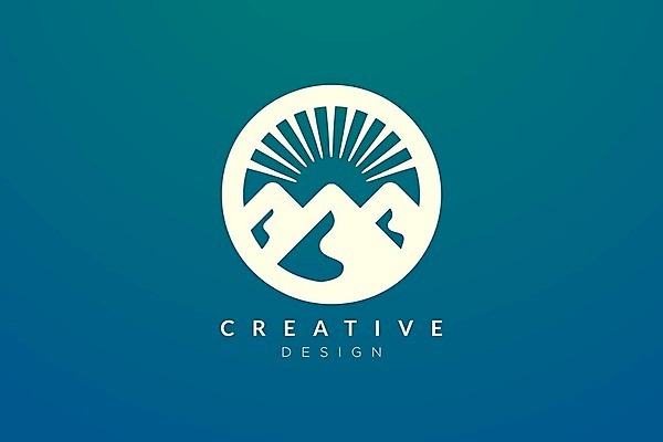 EPS 해외이미지 일러스트 회사 명함 산 사람없음 파란색 심볼 해외일러스트 컬러 비즈니스 파일형식 벡터 이미지허브