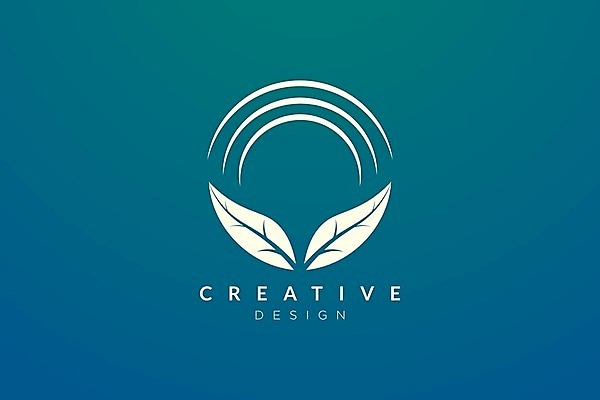 EPS 해외이미지 잎 일러스트 회사 명함 사람없음 파란색 심볼 해외일러스트 식물 컬러 비즈니스 파일형식 벡터 이미지허브