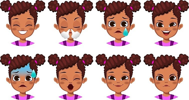 EPS 해외이미지 캐릭터 헤어스타일 응시 여자 행복 감정 얼굴 어린이 일러스트 미소 웃음 사람 세트 머리 검은색 기쁨 분노 표현 울음 시원함 만화 수집 긍정 이모티콘 고립 아바타 해외일러스트 일러캐릭터 시선 컬러 컨셉 표정 신체부위 파일형식 벡터 이미지허브