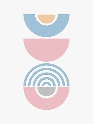 EPS 해외이미지 일러스트 사람없음 원형 그림 아치 파스텔톤 미니멀 해외일러스트 도형 컬러 파일형식 벡터 이미지허브