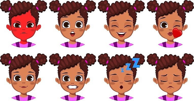 EPS 해외이미지 캐릭터 헤어스타일 응시 여자 행복 감정 얼굴 어린이 일러스트 미소 웃음 사람 세트 머리 검은색 기쁨 분노 표현 울음 시원함 만화 수집 긍정 이모티콘 고립 아바타 해외일러스트 일러캐릭터 시선 컬러 컨셉 표정 신체부위 파일형식 벡터 이미지허브