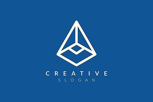 EPS 해외이미지 일러스트 회사 명함 사람없음 파란색 삼각형 심볼 해외일러스트 도형 컬러 비즈니스 파일형식 벡터 이미지허브