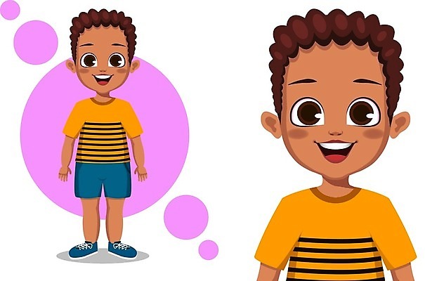 EPS 해외이미지 캐릭터 남자 행복 어린이 일러스트 서기 미소 사람 소년 10대 청춘 표현 작음 만화 사인 고립 해외일러스트 일러캐릭터 감정 컨셉 모션 청소년 표정 크기 파일형식 벡터 이미지허브