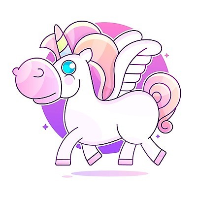 EPS 해외이미지 캐릭터 행복 분홍색 날개 일러스트 상상 뿔 미소 사람없음 신비 유니콘 환상 해외일러스트 일러캐릭터 감정 컬러 컨셉 표정 파일형식 벡터 이미지허브