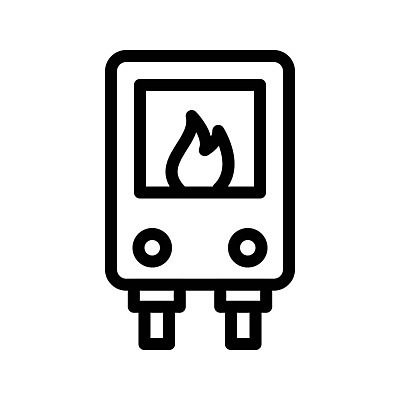 EPS 해외이미지 디자인 산업 일러스트 가정 불 주택 내부 물 기계 에너지 뜨거움 난방기 버너 심볼 탱크 가스 온도 고립 보일러 안락 해외일러스트 자연요소 컨셉 건물 난방용품 파일형식 벡터 이미지허브