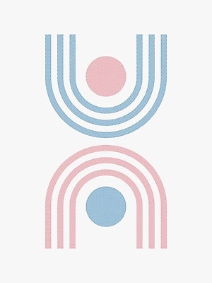 EPS 해외이미지 일러스트 사람없음 U 원형 그림 파스텔톤 미니멀 해외일러스트 도형 알파벳 컬러 파일형식 벡터 이미지허브