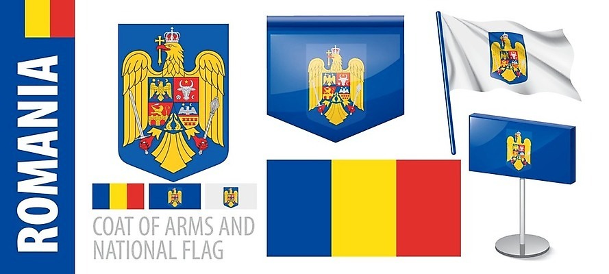 EPS 해외이미지 디자인 배너 유럽 여행 백그라운드 일러스트 휴가 그래픽 세트 세계 자유 축하 깃발 수집 심볼 사인 신분 깃대 동쪽 루마니아 애국심 고립 독립 부쿠레슈티 전국 정부 정치 해외일러스트 나라 컨셉 방향 파일형식 벡터 이미지허브