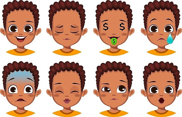 EPS 해외이미지 캐릭터 남자 행복 감정 얼굴 어린이 일러스트 사람 소년 세트 갈색 머리 검은색 놀람 분노 표현 아기 메시지 만화 심볼 코믹 이모티콘 고립 아바타 해외일러스트 일러캐릭터 컬러 표정 신체부위 파일형식 벡터 이미지허브
