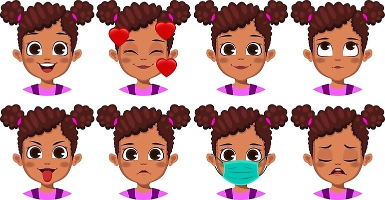 EPS 해외이미지 캐릭터 헤어스타일 응시 여자 행복 감정 얼굴 어린이 일러스트 미소 웃음 사람 세트 머리 검은색 기쁨 분노 표현 울음 시원함 만화 수집 긍정 이모티콘 고립 아바타 해외일러스트 일러캐릭터 시선 컬러 컨셉 표정 신체부위 파일형식 벡터 이미지허브