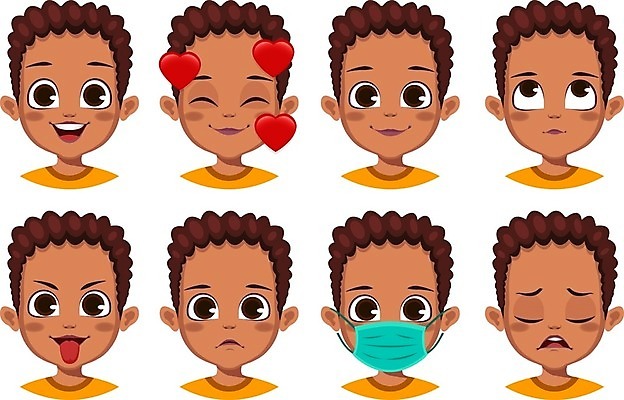 EPS 해외이미지 캐릭터 남자 행복 감정 얼굴 어린이 일러스트 사람 소년 세트 갈색 머리 검은색 놀람 분노 표현 아기 메시지 만화 심볼 코믹 이모티콘 고립 아바타 해외일러스트 일러캐릭터 컬러 표정 신체부위 파일형식 벡터 이미지허브