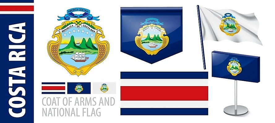 EPS 해외이미지 디자인 배너 여행 백그라운드 일러스트 휴가 그래픽 세트 세계 미국 자유 축하 깃발 수집 심볼 사인 신분 깃대 애국심 고립 독립 전국 정부 정치 코스타리카 해외일러스트 컨셉 북아메리카 중앙아메리카 파일형식 벡터 이미지허브