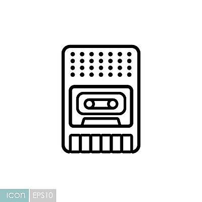 EPS 해외이미지 음악 일러스트 사람없음 카세트테이프 휴대용 아날로그 플레이어 해외일러스트 문화예술 오브젝트 파일형식 벡터 이미지허브