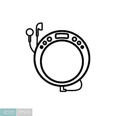 EPS 해외이미지 음악 이어폰 일러스트 사람없음 CD 휴대용 시디플레이어 해외일러스트 음향기기 문화예술 전자제품 오브젝트 파일형식 벡터 이미지허브