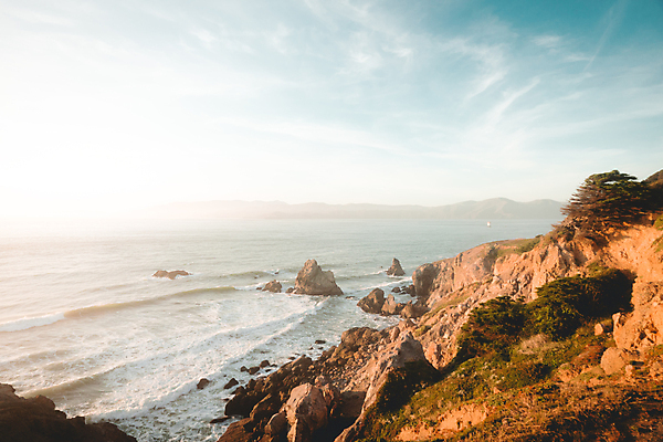포토 JPG 해외이미지 바다 여행 사람없음 물 빛 일몰 안개 돌산 해외포토 자연요소 날씨 산 노을 파일형식 이미지허브