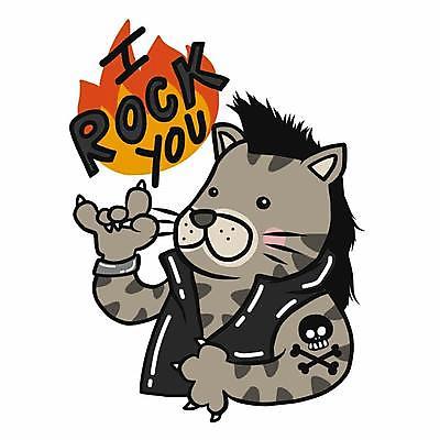 EPS 해외이미지 캐릭터 컨셉 일러스트 불 손짓 사람없음 고양이 무대 로큰롤 해외일러스트 일러캐릭터 자연요소 음악 포유류 모션 반려동물 파일형식 벡터 이미지허브