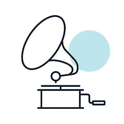 EPS 해외이미지 음악 일러스트 사람없음 소리 레코드 재생 아날로그 축음기 턴테이블 해외일러스트 음향기기 문화예술 골동품 음반 파일형식 벡터 이미지허브