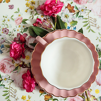 포토 JPG 해외이미지 분홍색 사람없음 하이앵글 찻잔 컵받침 오브젝트 해외포토 뷰포인트 컬러 잔 받침대 파일형식 이미지허브