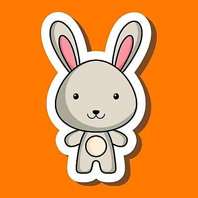 EPS 해외이미지 한마리 동물캐릭터 일러스트 사람없음 토끼 해외일러스트 일러캐릭터 동물 캐릭터 1 포유류 반려동물 파일형식 벡터 이미지허브