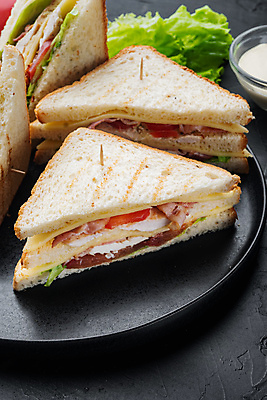 포토 JPG 해외이미지 접시 조각 단면 샌드위치 사람없음 신선 로메인상추 플레이팅 해외포토 식기 음식 상추 상차림 파일형식 이미지허브