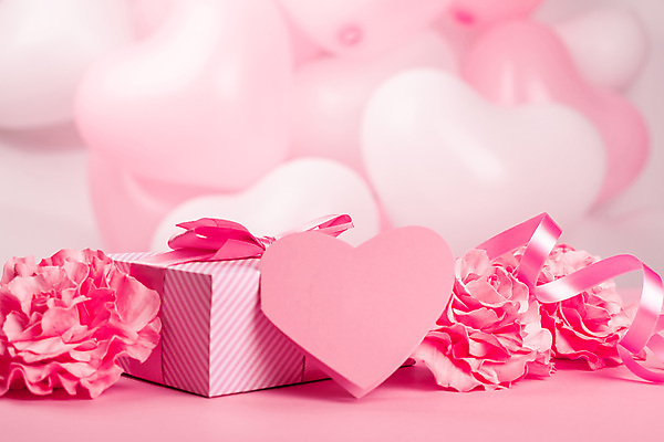 포토 JPG 해외이미지 꽃 분홍색 사람없음 선물상자 하트 풍선 해외포토 모양 식물 컬러 선물 상자 파일형식 이미지허브