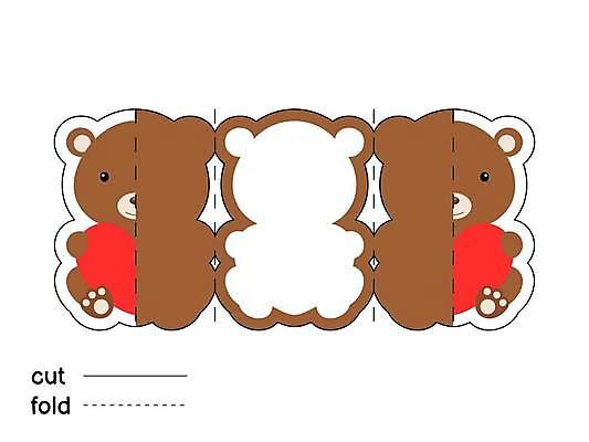 EPS 해외이미지 일러스트 곰 포옹 사람없음 하트 종이접기 DIY 전개도 해외일러스트 모양 동물 종이 포유류 안기 취미 접기 파일형식 벡터 모션 이미지허브