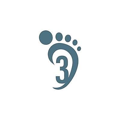 EPS 해외이미지 디자인 일러스트 3 타이포그라피 사람없음 숫자 회색 발바닥 발모양 해외일러스트 모양 문자 컬러 발 파일형식 벡터 이미지허브