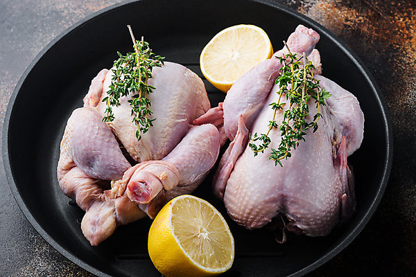 포토 JPG 해외이미지 생고기 사람없음 닭고기 레몬 백리향 생닭 해외포토 과일 육류 닭 파일형식 이미지허브