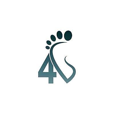 EPS 해외이미지 디자인 타이포그라피 사람없음 숫자 회색 4 발바닥 발모양 모양 문자 컬러 발 파일형식 벡터 이미지허브