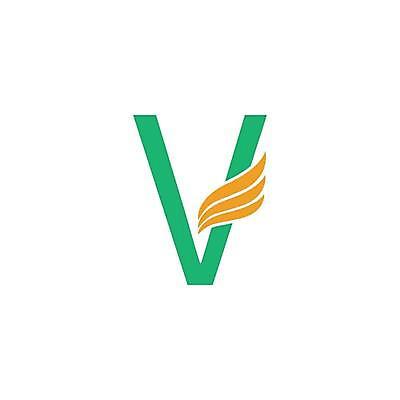 EPS 해외이미지 디자인 알파벳 날개 대문자 타이포그라피 사람없음 초록색 V 문자 영어 컬러 파일형식 벡터 이미지허브