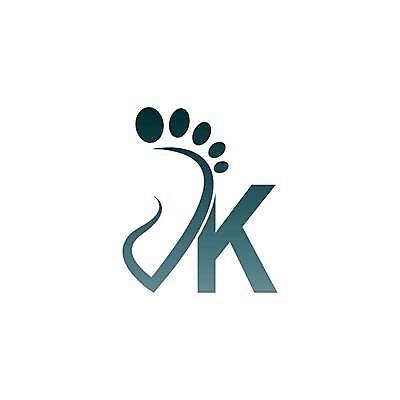 EPS 해외이미지 디자인 알파벳 대문자 타이포그라피 사람없음 회색 발바닥 K 발모양 모양 문자 영어 컬러 발 파일형식 벡터 이미지허브