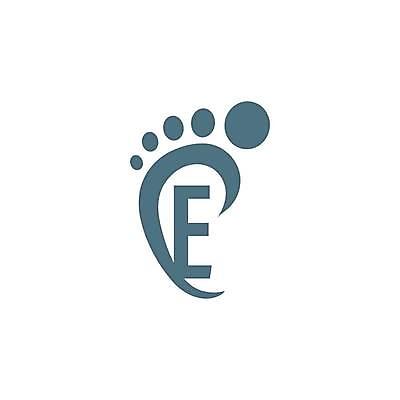 EPS 해외이미지 디자인 알파벳 대문자 타이포그라피 사람없음 회색 E 발바닥 발모양 모양 문자 영어 컬러 발 파일형식 벡터 신체부위 사람 이미지허브