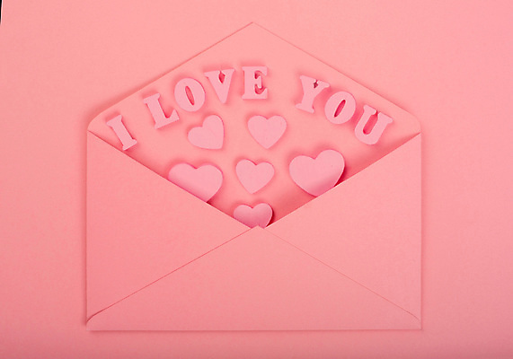 포토 JPG 해외이미지 분홍색 봉투 사람없음 하트 메시지 편지 해외포토 모양 컬러 파일형식 이미지허브