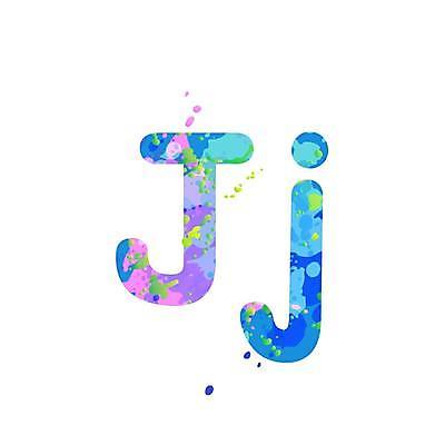 EPS 해외이미지 디자인 알파벳 분홍색 대문자 타이포그라피 사람없음 파란색 소문자 J 문자 영어 컬러 파일형식 벡터 이미지허브