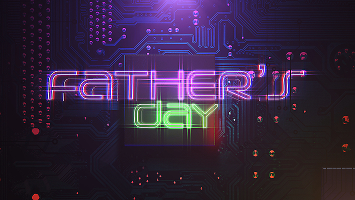 JPG 해외이미지 영어 일러스트 타이포그라피 사람없음 디지털 데이 네온 아버지의날 사이버펑크 해외일러스트 문자 기념일 미국문화 파일형식 SF 이미지허브