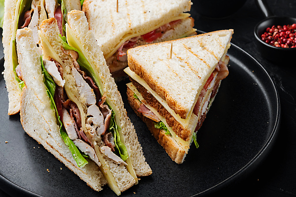 포토 JPG 해외이미지 그릇 접시 조각 단면 샌드위치 사람없음 신선 이쑤시개 플레이팅 해외포토 식기 음식 상차림 파일형식 이미지허브