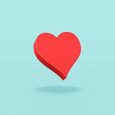 JPG 해외이미지 일러스트 사람없음 3D 하트 오브젝트 파란배경 해외일러스트 모양 백그라운드 파란색 디지털합성 파일형식 이미지허브