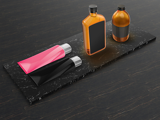 포토 JPG 해외이미지 검은배경 실내 사람없음 화장품 피부관리 스킨케어 돌판 튜브용기 목업 브랜딩 해외포토 백그라운드 내부 뷰티 검은색 돌_바위 용기_그릇 파일형식 이미지허브