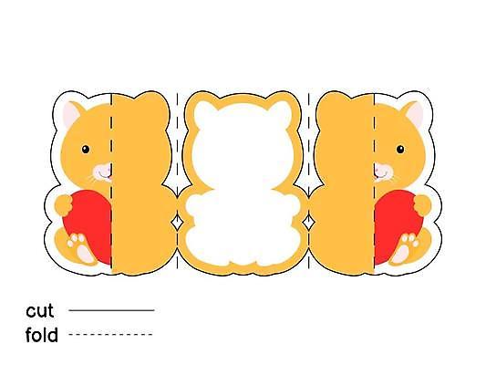 EPS 해외이미지 일러스트 포옹 사람없음 반려동물 하트 종이접기 DIY 전개도 해외일러스트 모양 동물 종이 안기 취미 접기 파일형식 벡터 이미지허브