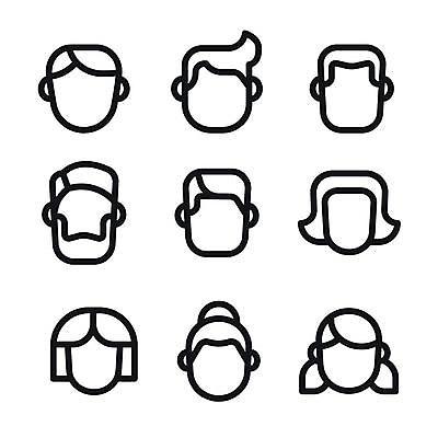 EPS 해외이미지 템플릿 디자인 여자 남자 실루엣 얼굴 선 일러스트 비즈니스 추상 사람 세트 픽토그램 머리 웹 흰색 비즈니스맨 네트워크 그룹 플랫 수집 심볼 사인 심플 윤곽 소셜 회원 아바타 사용자 미니멀 해외일러스트 컬러 무늬 인터넷 촬영기법 신체부위 직장인 파일형식 벡터 이미지허브