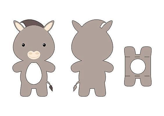 EPS 해외이미지 일러스트 사람없음 종이접기 당나귀 DIY 전개도 해외일러스트 종이 취미 말_동물 접기 파일형식 벡터 이미지허브